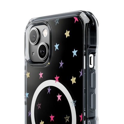 Star Pattern Clear Mag Safe Case, Magnetic Clear Impact Case