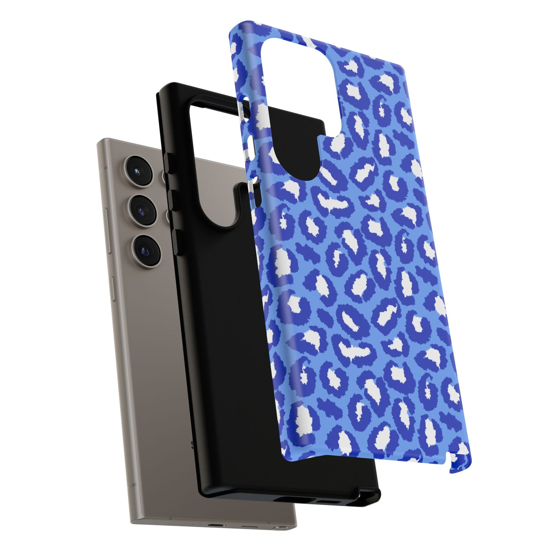 Leopard Vibes - Blue Edition Phone Case for iPhone & Samsung - Stylish & Durable Animal Print Case - JGUS