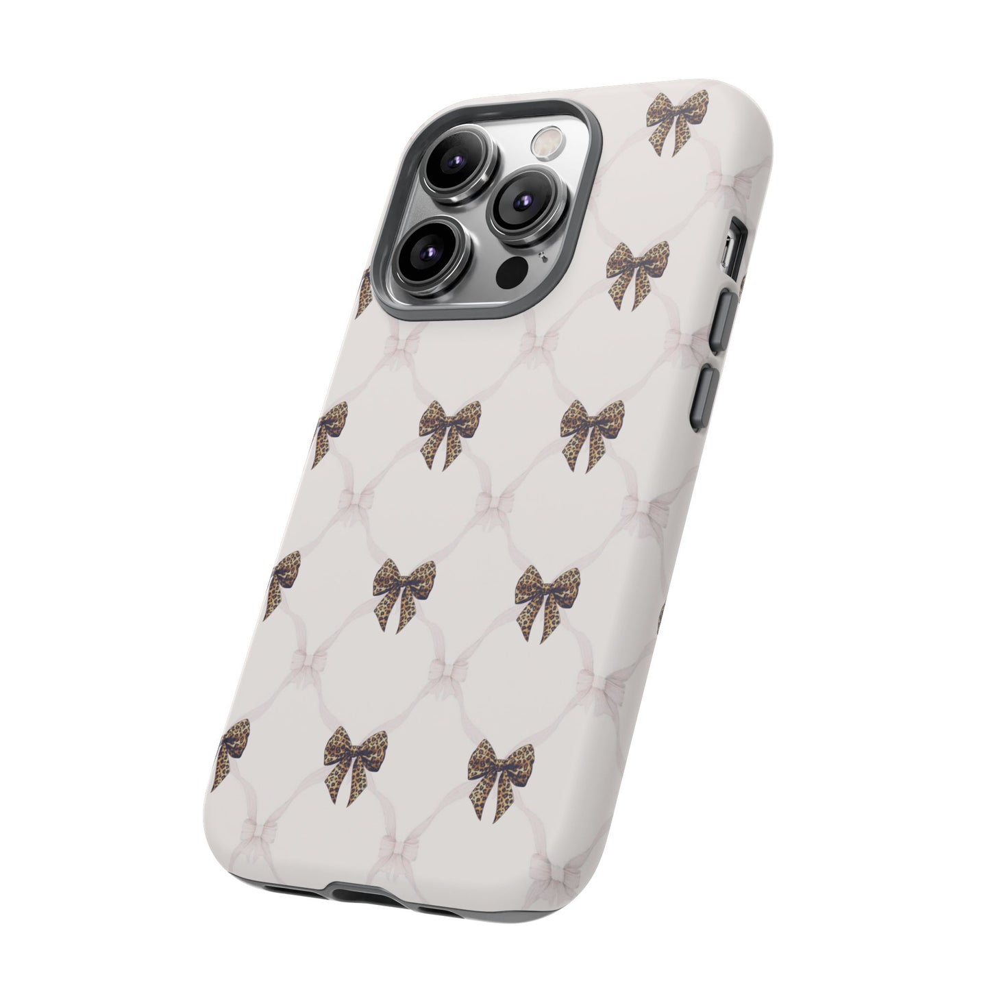 Chic Bow Pattern Phone Case | Elegant Clear Protective Case | Stylish iPhone & Samsung Cover - JGUS