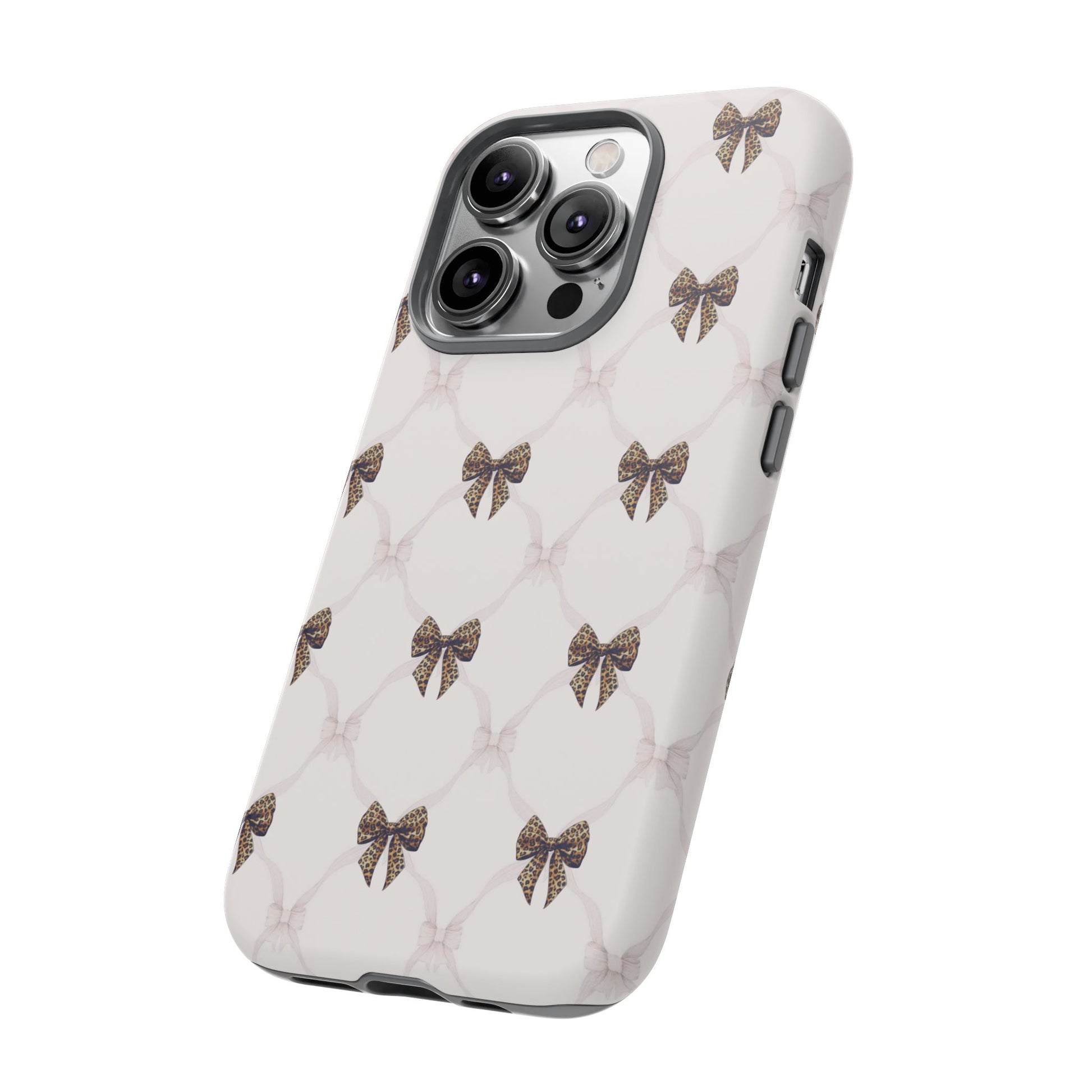 Chic Bow Pattern Phone Case | Elegant Clear Protective Case | Stylish iPhone & Samsung Cover - JGUS