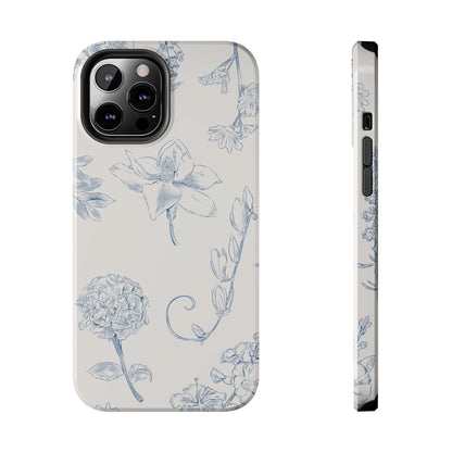 Jasmine Sketch Phone Case – Artistic Design, Slim, Durable & MagSafe Compatible