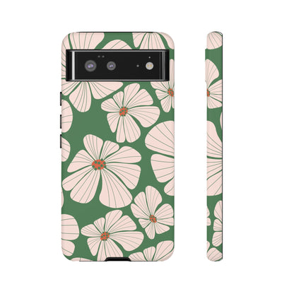 Retro Floral Abstract Phone Case – Vintage 70s & 80s Aesthetic for iPhone & Samsung - JGUS