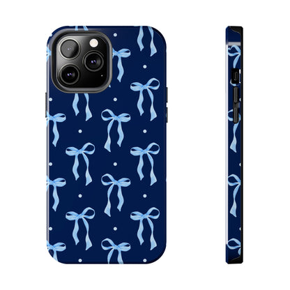 Bows and Blues Phone Case – Cute & Durable Bow Print Case for iPhone & Samsung