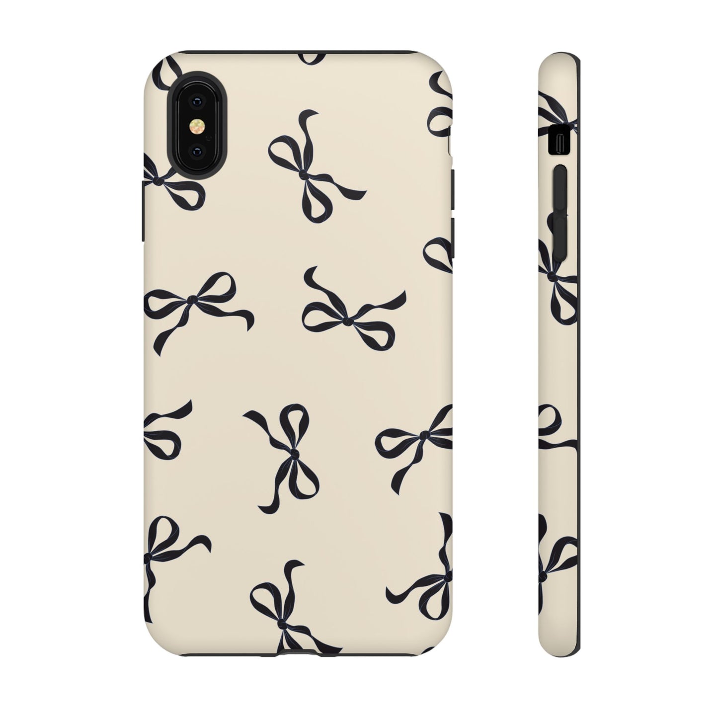 Beige and Black Bow Phone Case - JGUS