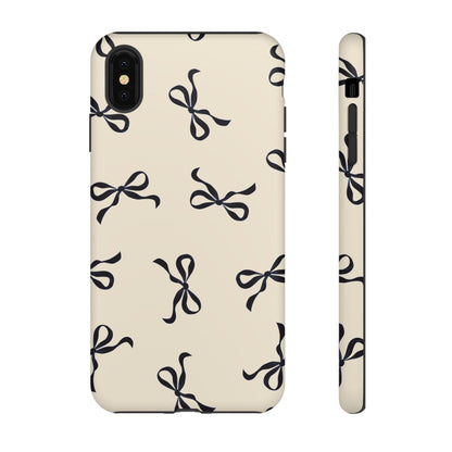 Beige and Black Bow Phone Case - JGUS