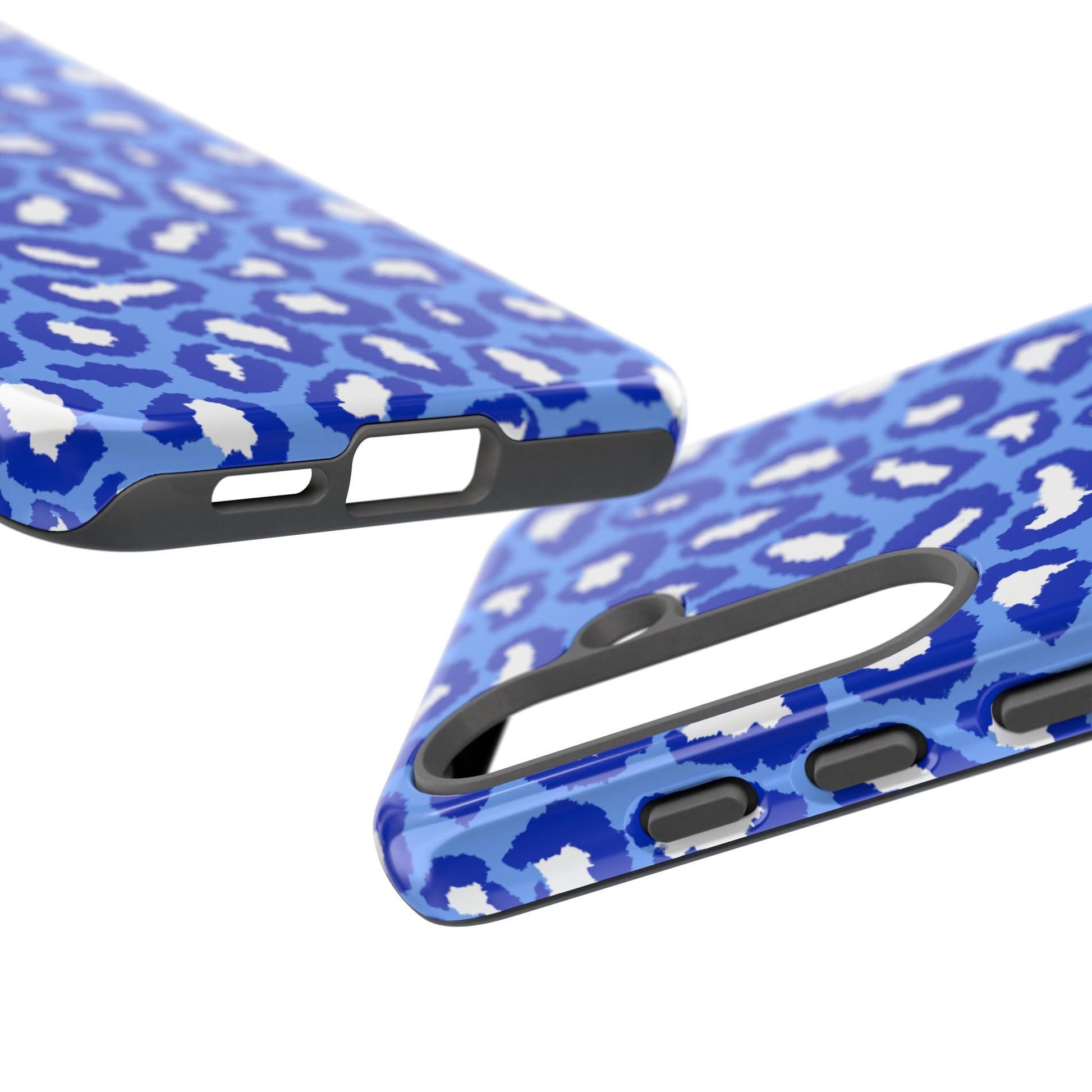 Leopard Vibes - Blue Edition Phone Case for iPhone & Samsung - Stylish & Durable Animal Print Case - JGUS