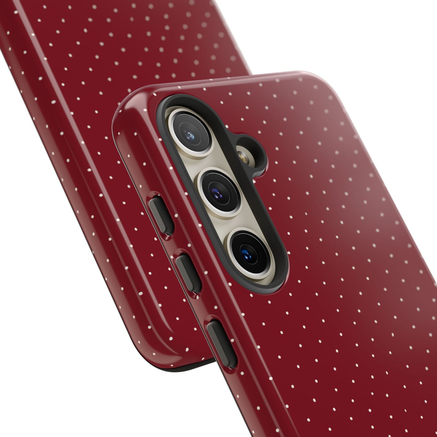 Burgundy  & White Dots Case - JGUS