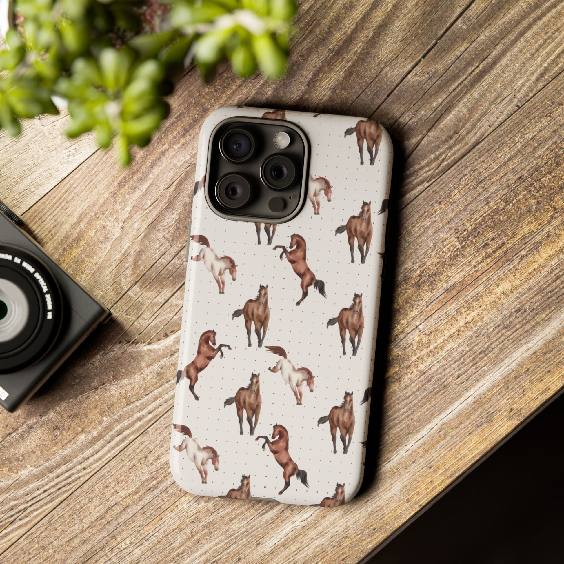 Wild Mustang Horse Pattern Phone Case – Stylish, Protective & Eco-Friendly - JGUS