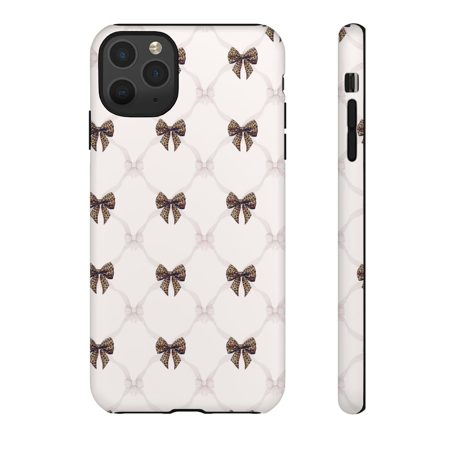 Chic Bow Pattern Phone Case | Elegant Clear Protective Case | Stylish iPhone & Samsung Cover - JGUS