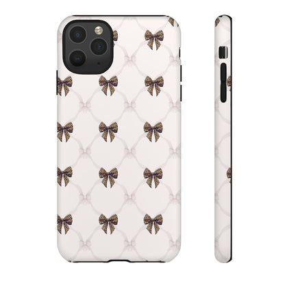 Chic Bow Pattern Phone Case | Elegant Clear Protective Case | Stylish iPhone & Samsung Cover - JGUS