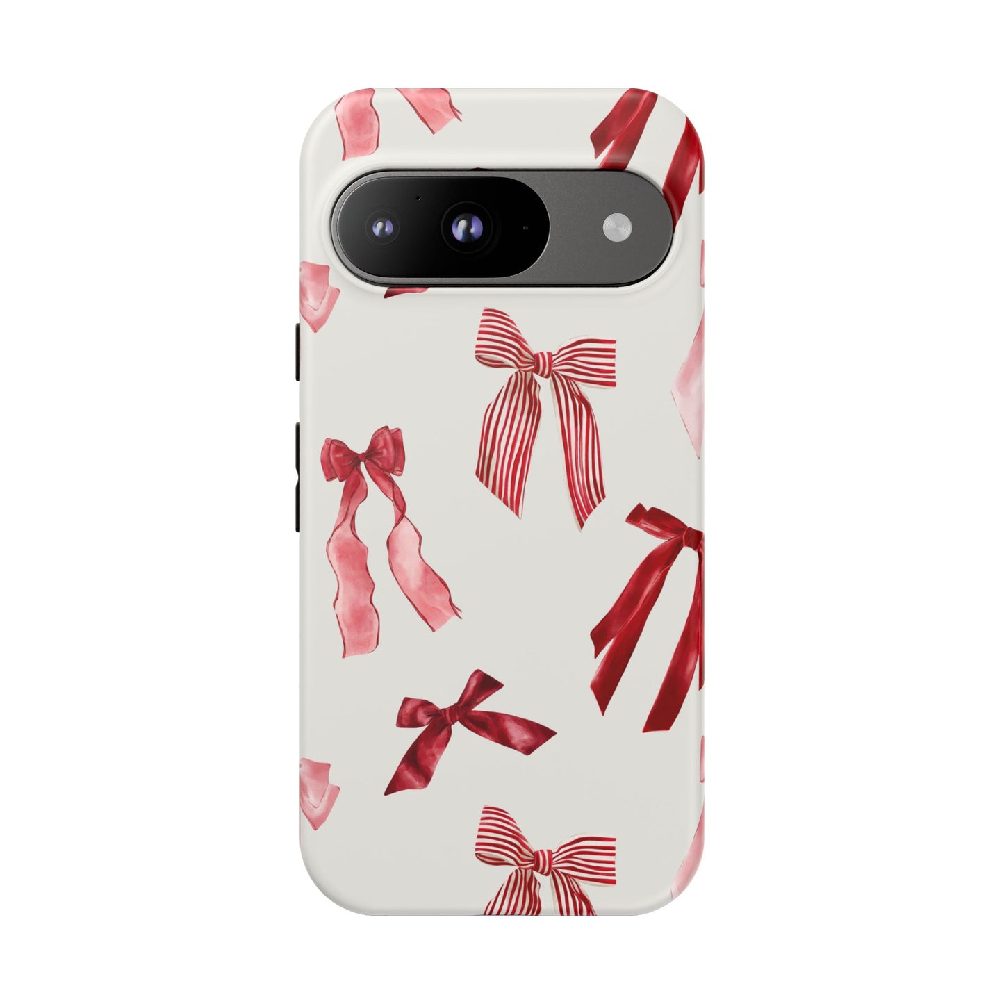 Burgundy Chic Bow Design Phone Case - JGUS