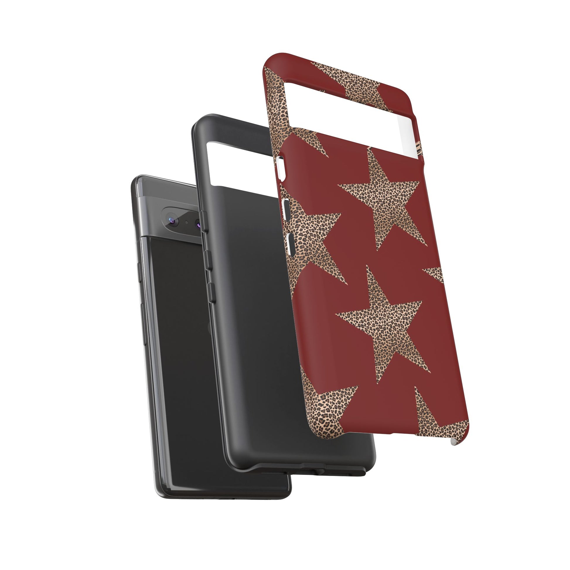 Leopard Star Luxe - Burgundy Edition | Aesthetic Coquette Phone Case for iPhone & Galaxy - JGUS