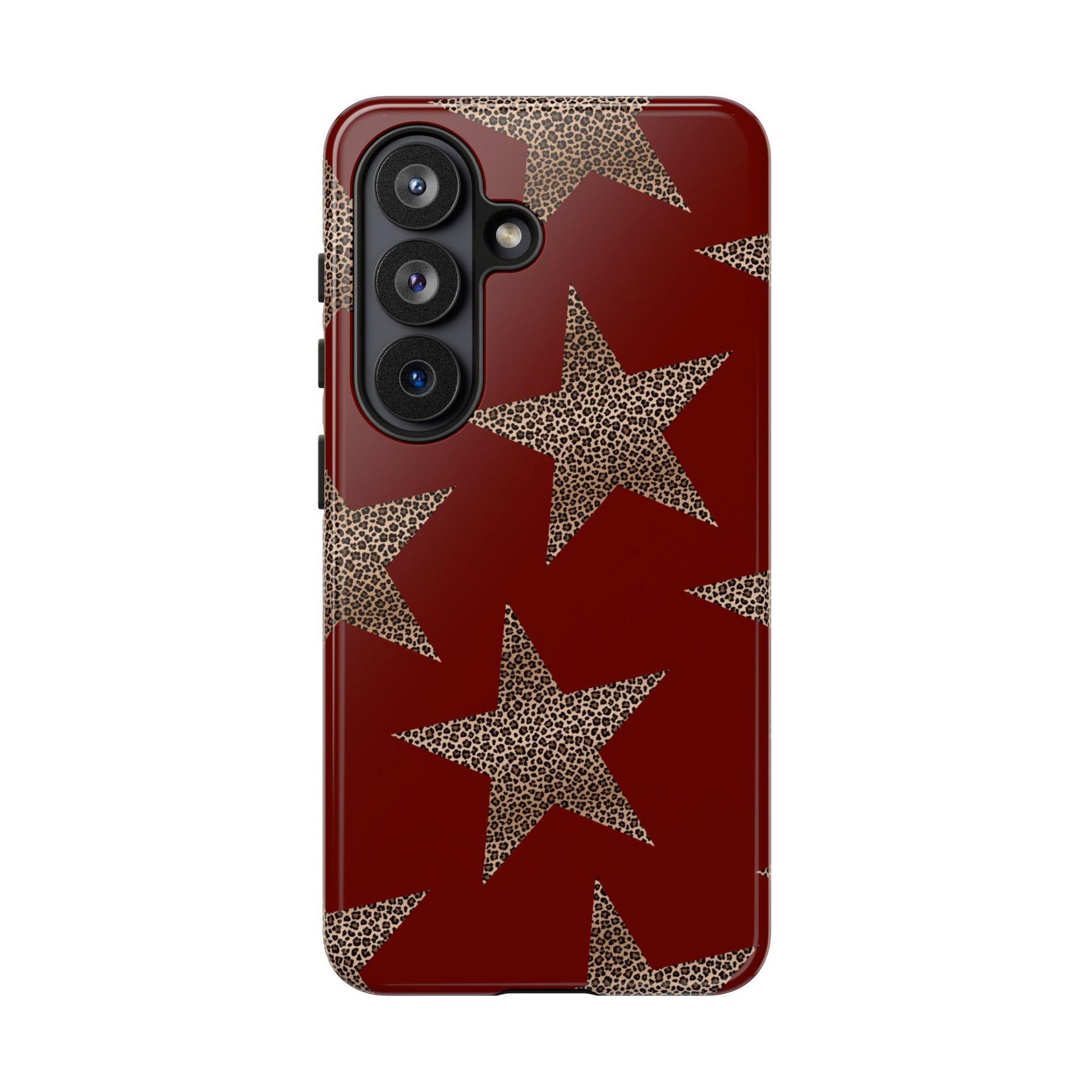 Leopard Star Luxe - Burgundy Edition | Aesthetic Coquette Phone Case for iPhone & Galaxy - JGUS