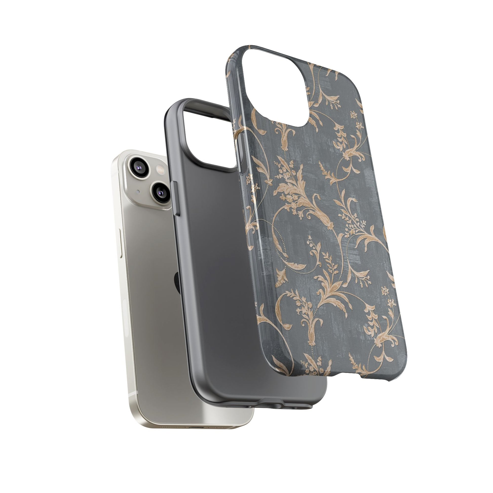 Old-Fashioned Flower Phone Case – Aesthetic Protective Cover for iPhone & Samsung - JGUS