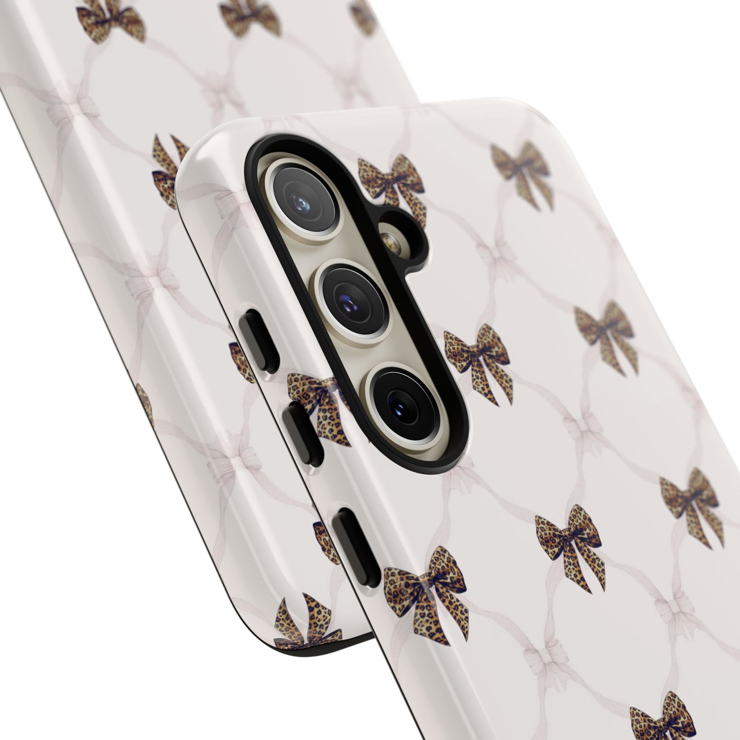 Chic Bow Pattern Phone Case | Elegant Clear Protective Case | Stylish iPhone & Samsung Cover - JGUS