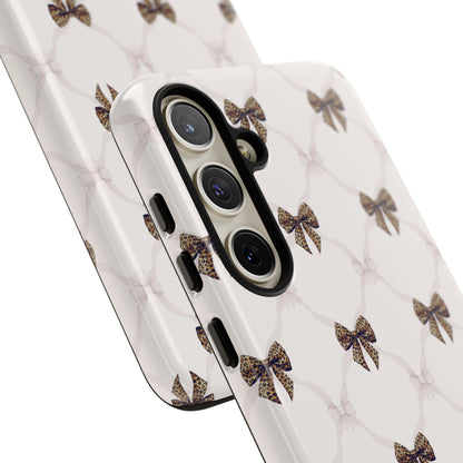 Chic Bow Pattern Phone Case | Elegant Clear Protective Case | Stylish iPhone & Samsung Cover - JGUS
