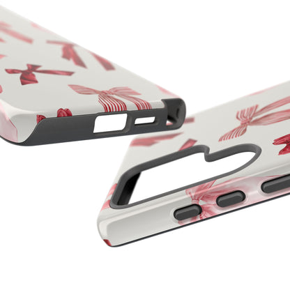 Burgundy Chic Bow Design Phone Case - JGUS