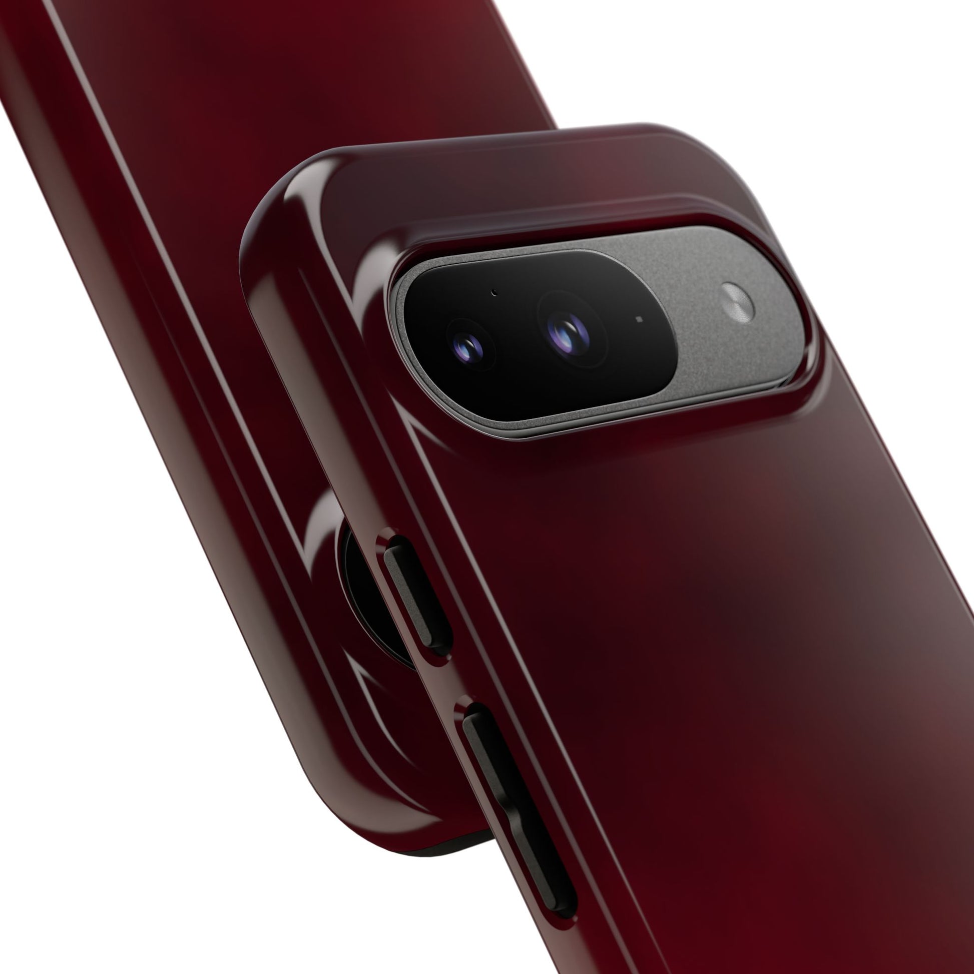 Vintage Burgundy Cherry Phone Case – Elegant Floral Design for iPhone 17 & Samsung Galaxy | Tough Protective Cover - JGUS