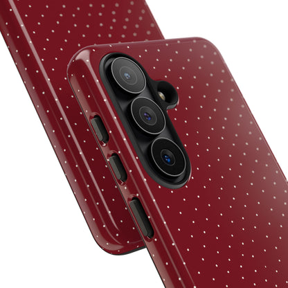 Burgundy  & White Dots Case - JGUS
