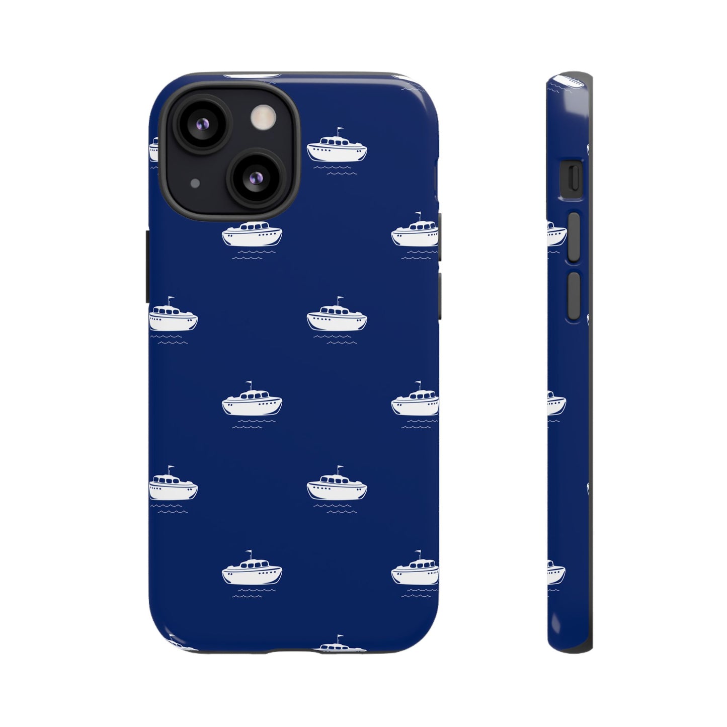 Blue Boat Phone Case – Calm Ocean Pattern for iPhone & Samsung, Durable & Stylish Protection - JGUS