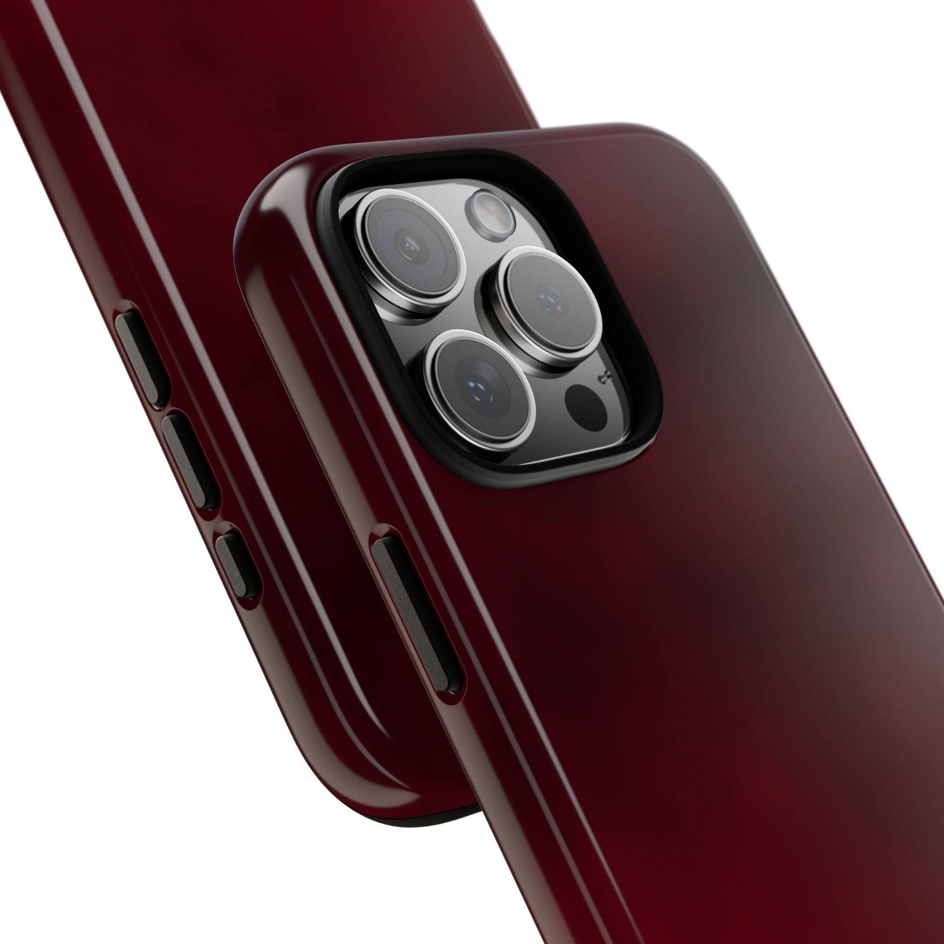 Vintage Burgundy Cherry Phone Case – Elegant Floral Design for iPhone 17 & Samsung Galaxy | Tough Protective Cover - JGUS