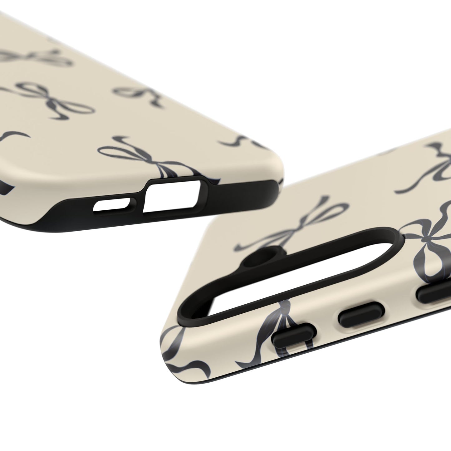 Beige and Black Bow Phone Case - JGUS