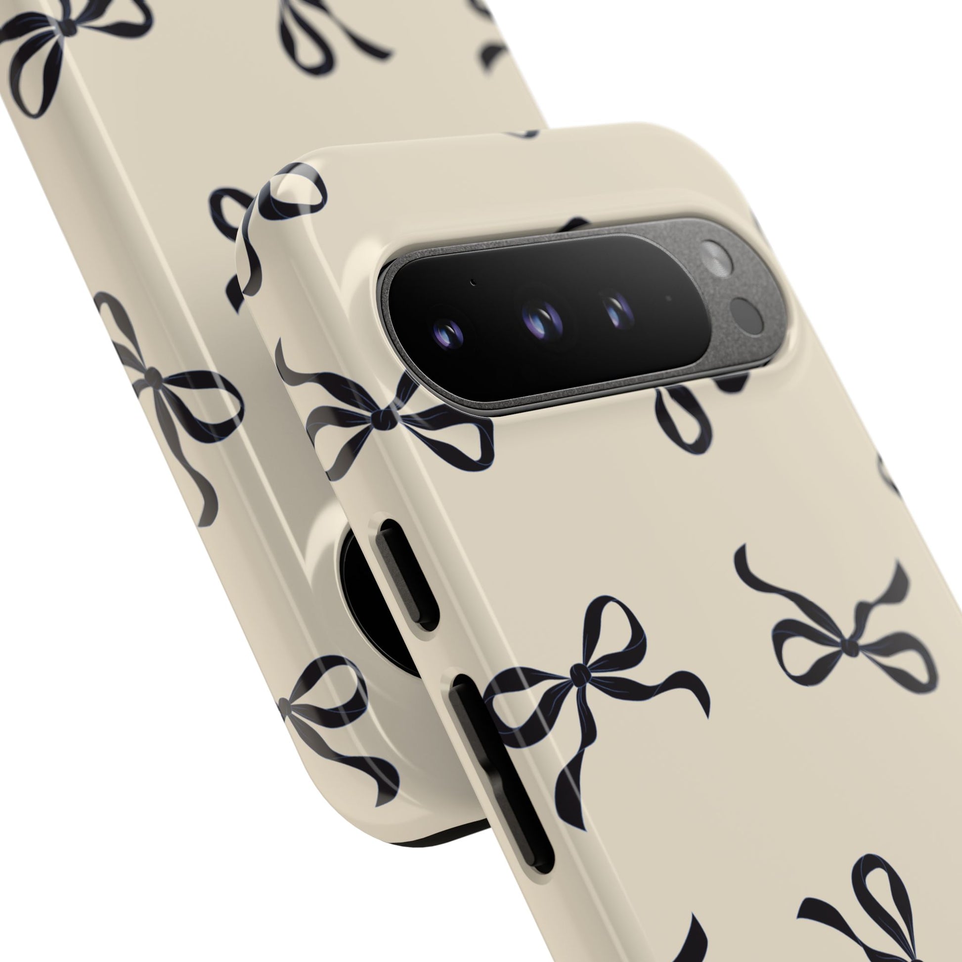 Beige and Black Bow Phone Case - JGUS