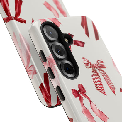 Burgundy Chic Bow Design Phone Case - JGUS