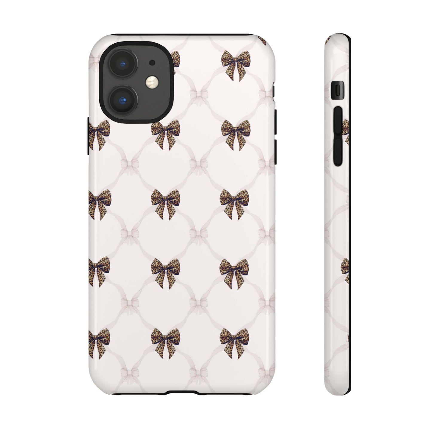 Chic Bow Pattern Phone Case | Elegant Clear Protective Case | Stylish iPhone & Samsung Cover - JGUS
