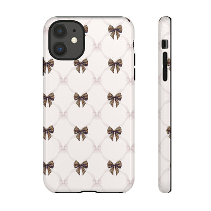 Chic Bow Pattern Phone Case | Elegant Clear Protective Case | Stylish iPhone & Samsung Cover - JGUS