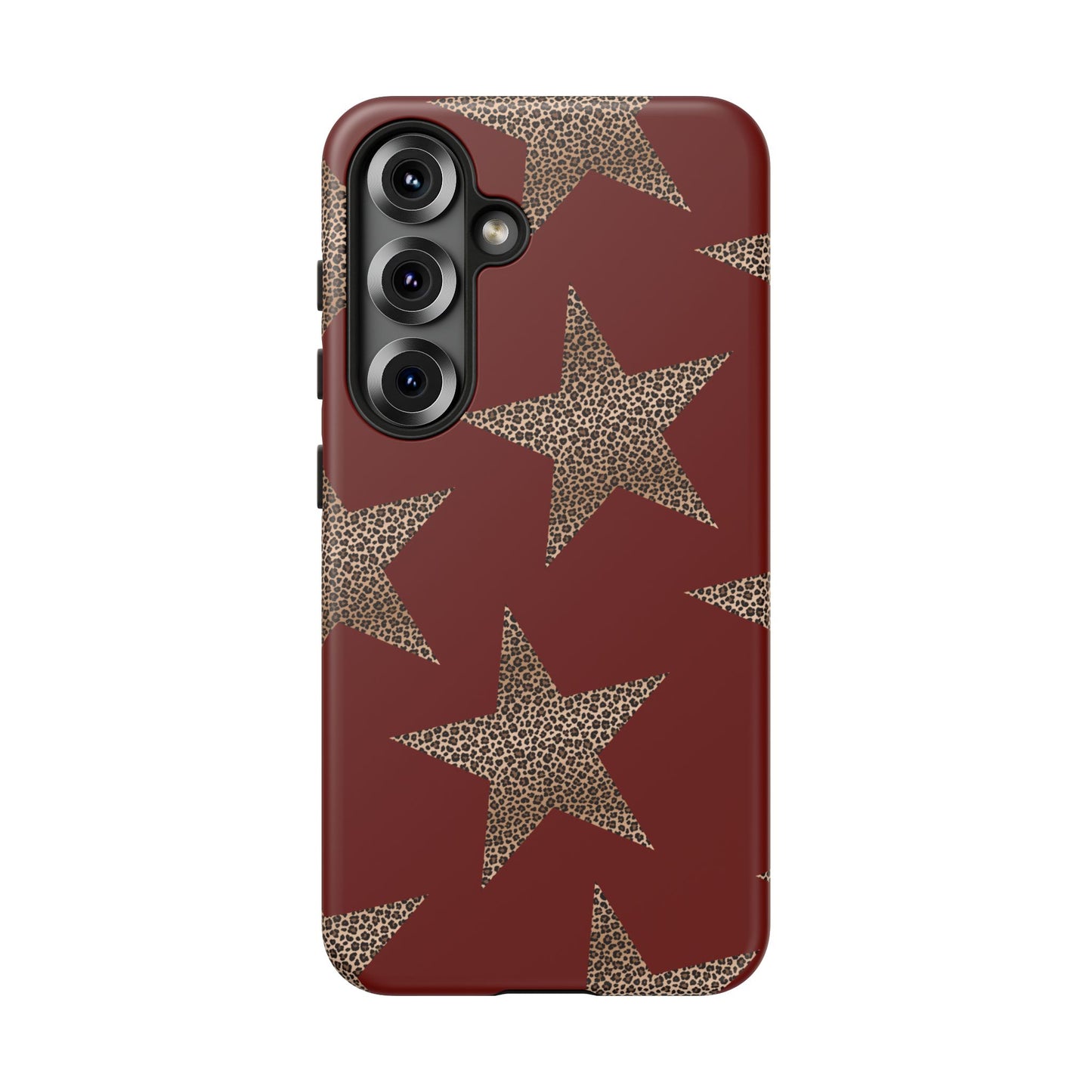 Leopard Star Luxe - Burgundy Edition | Aesthetic Coquette Phone Case for iPhone & Galaxy - JGUS