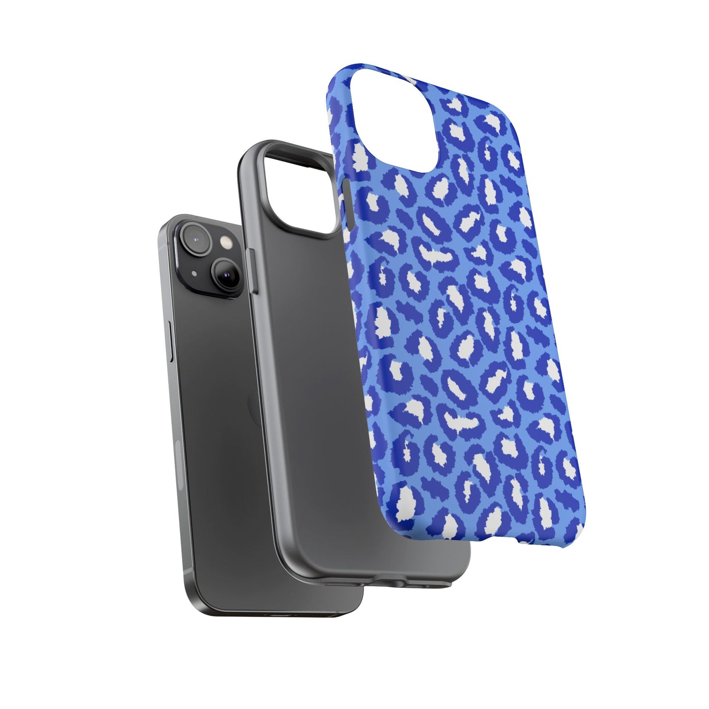 Leopard Vibes - Blue Edition Phone Case for iPhone & Samsung - Stylish & Durable Animal Print Case - JGUS