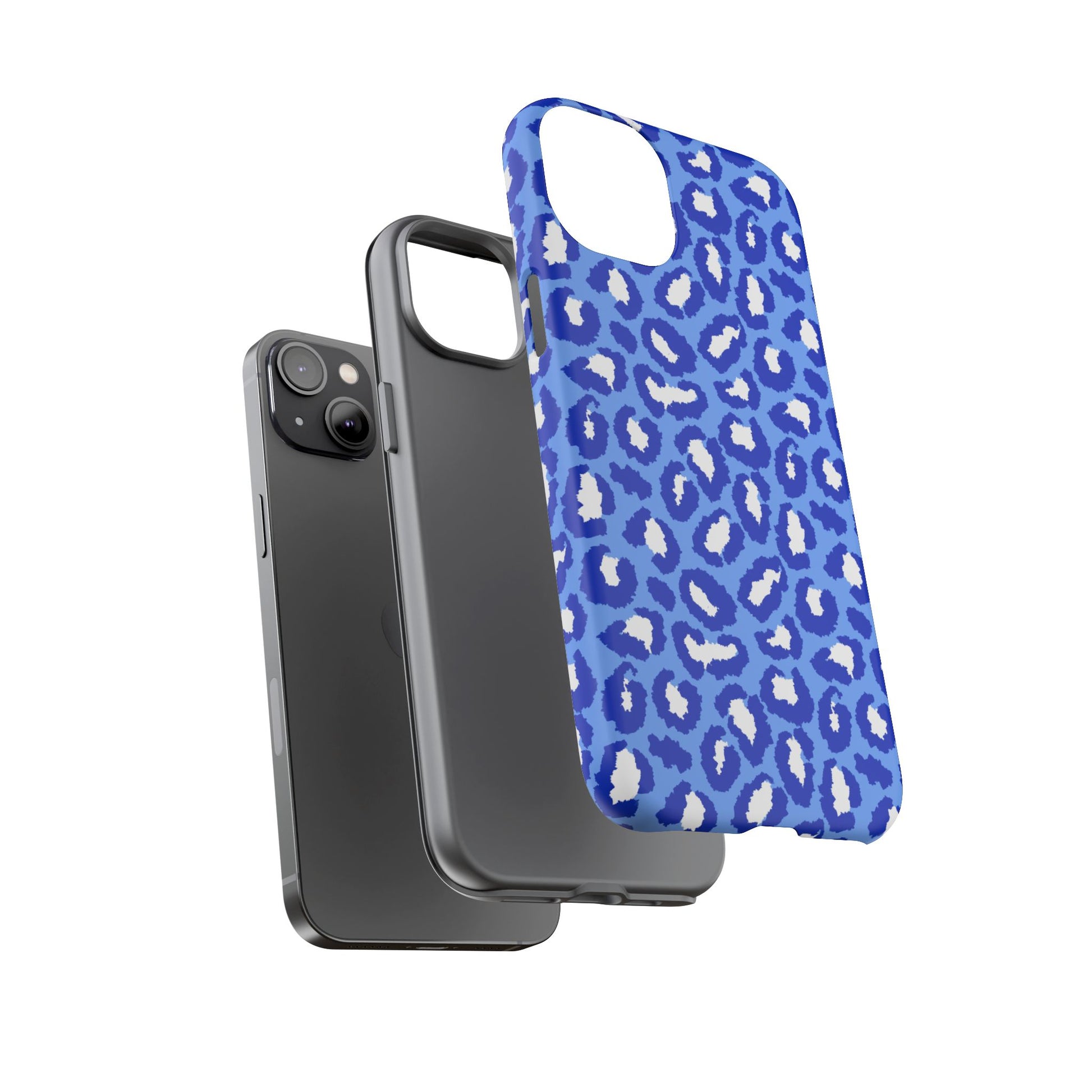 Leopard Vibes - Blue Edition Phone Case for iPhone & Samsung - Stylish & Durable Animal Print Case - JGUS