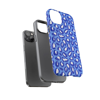 Leopard Vibes - Blue Edition Phone Case for iPhone & Samsung - Stylish & Durable Animal Print Case - JGUS