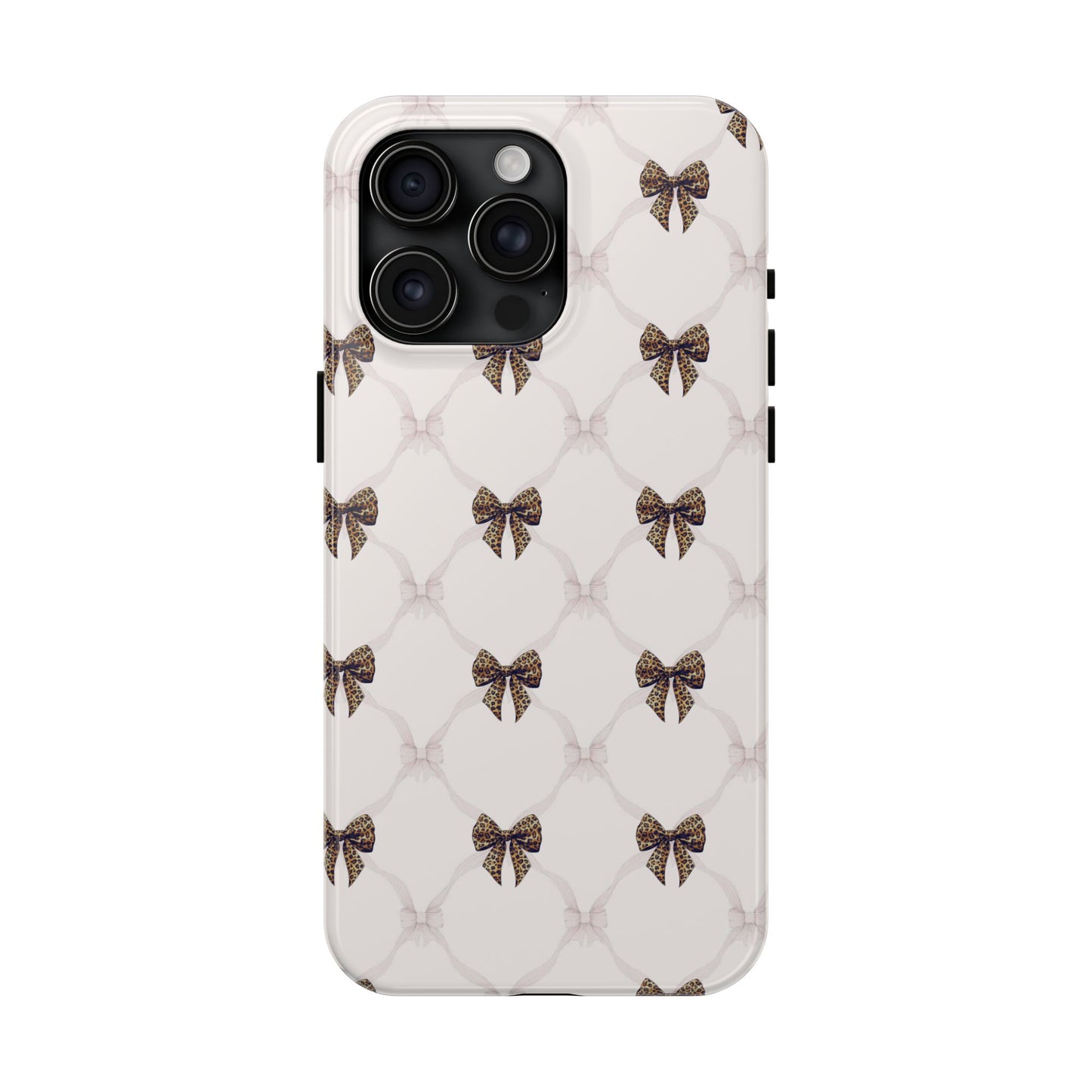 Chic Bow Pattern Phone Case | Elegant Clear Protective Case | Stylish iPhone & Samsung Cover