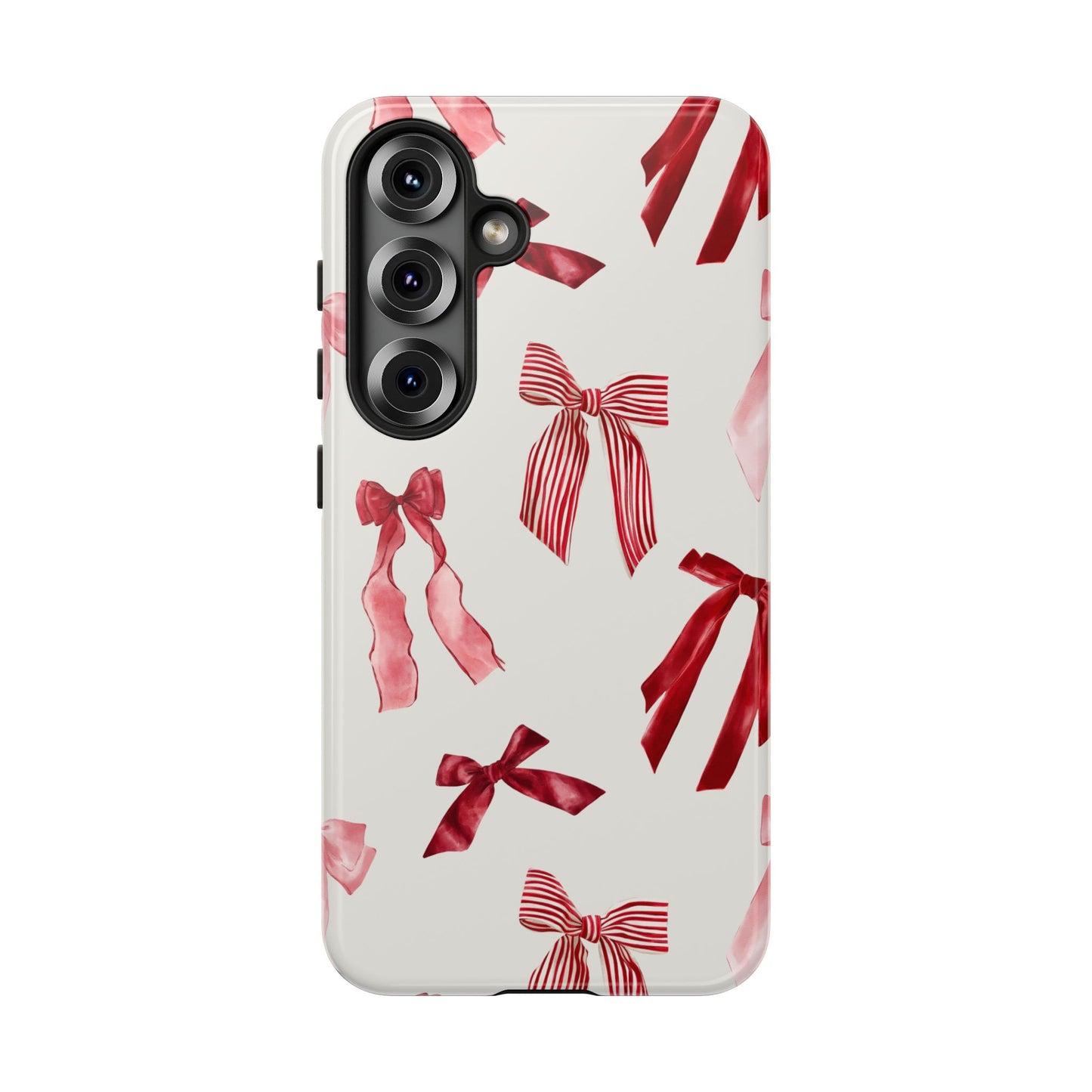 Burgundy Chic Bow Design Phone Case - JGUS