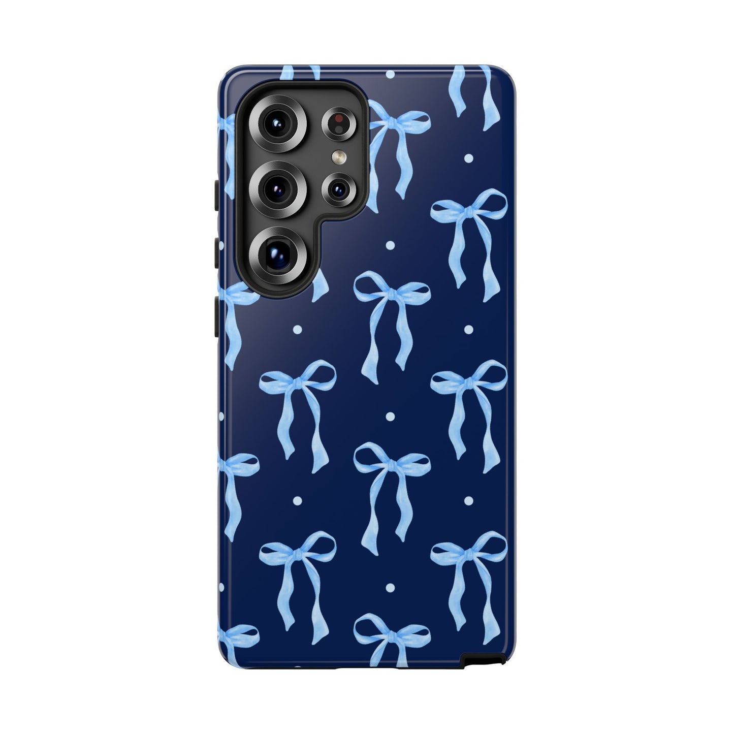 Bows & Blues Phone Case – Aesthetic Ribbon Print | Fits iPhone & Samsung - JGUS