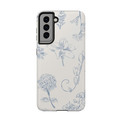Jasmine Sketch Phone Case – Artistic Design, Slim, Durable & MagSafe Compatible