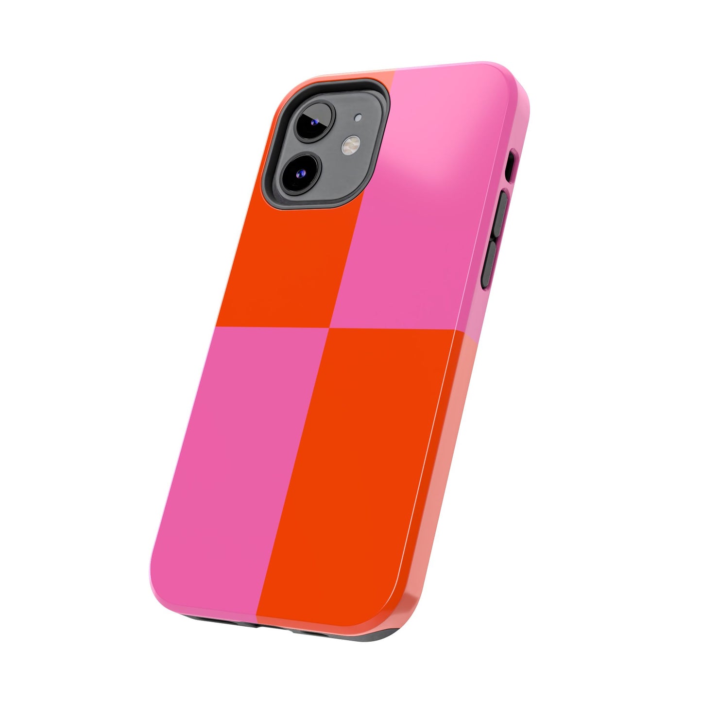 Plaid Sunset Orange & Pink Phone Case