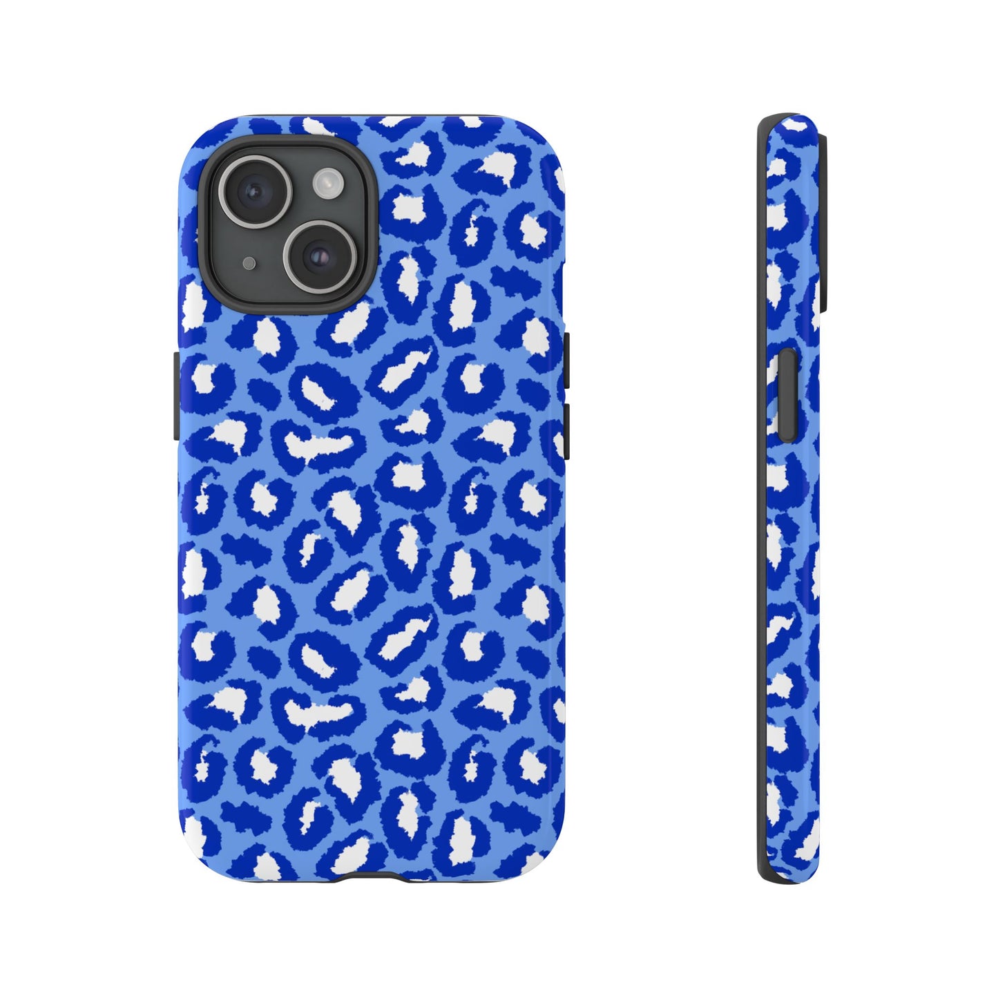 Leopard Vibes - Blue Edition Phone Case for iPhone & Samsung - Stylish & Durable Animal Print Case - JGUS