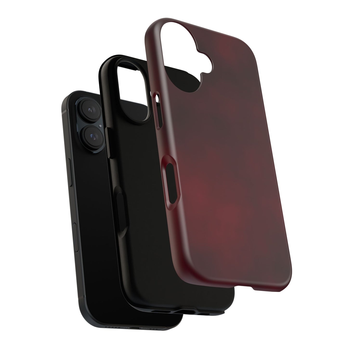 Vintage Burgundy Cherry Phone Case – Elegant Floral Design for iPhone 17 & Samsung Galaxy | Tough Protective Cover - JGUS