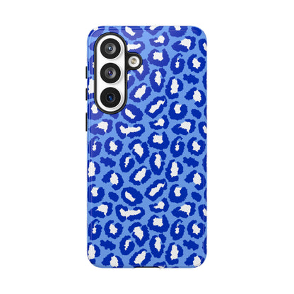 Leopard Vibes - Blue Edition Phone Case for iPhone & Samsung - Stylish & Durable Animal Print Case - JGUS