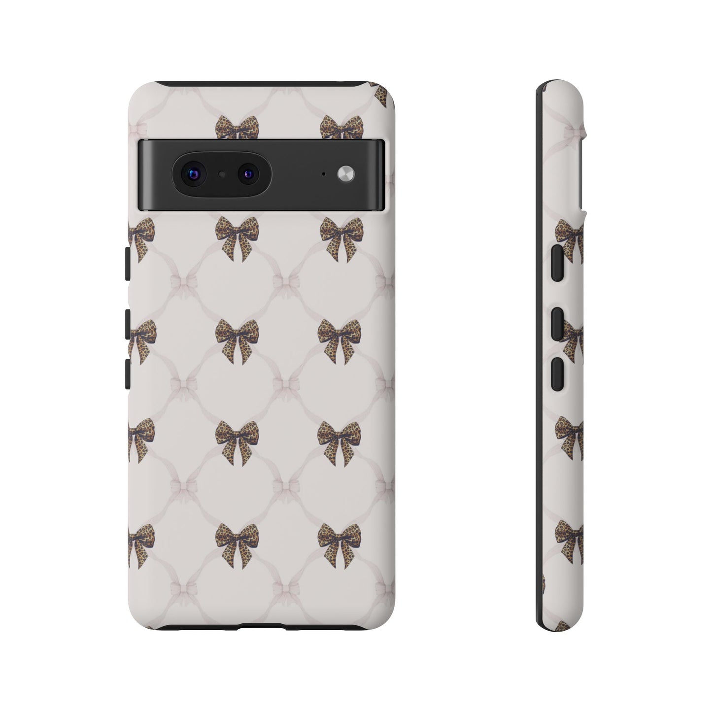 Chic Bow Pattern Phone Case | Elegant Clear Protective Case | Stylish iPhone & Samsung Cover - JGUS