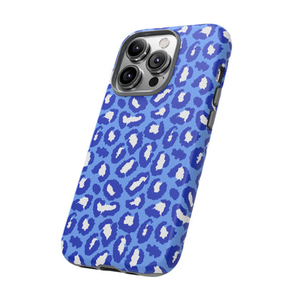 Leopard Vibes - Blue Edition Phone Case for iPhone & Samsung - Stylish & Durable Animal Print Case - JGUS
