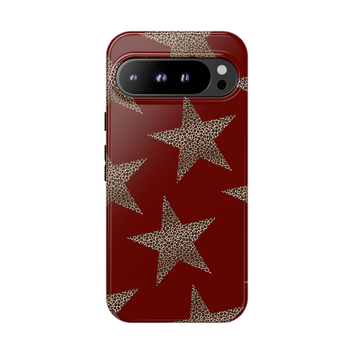 Leopard Star Luxe - Burgundy Edition | Aesthetic Coquette Phone Case for iPhone & Galaxy - JGUS