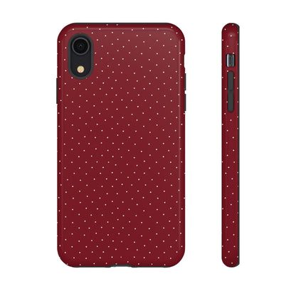 Burgundy  & White Dots Case - JGUS