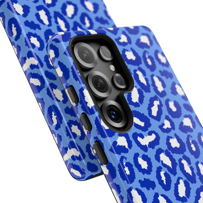 Leopard Vibes - Blue Edition Phone Case for iPhone & Samsung - Stylish & Durable Animal Print Case - JGUS