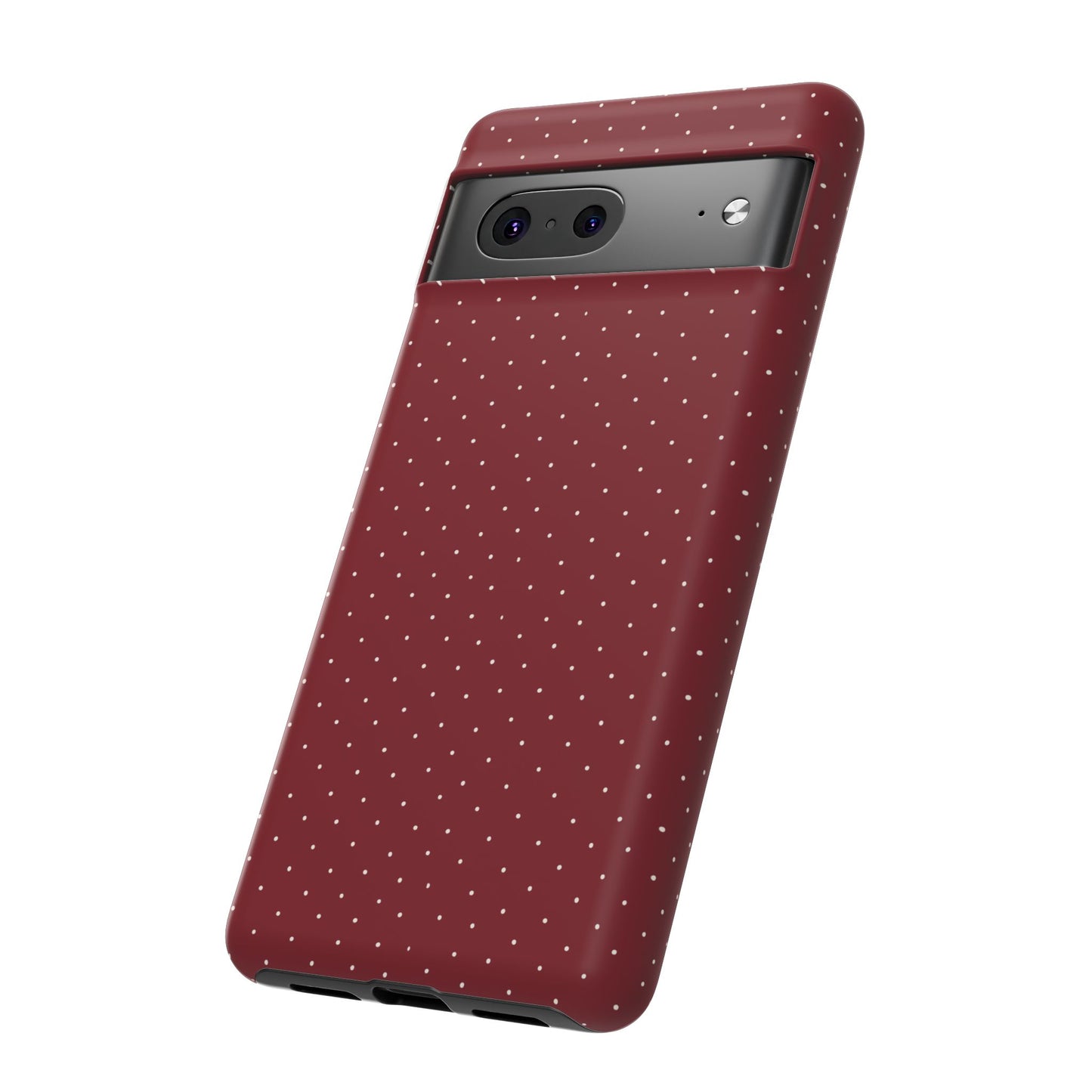 Burgundy  & White Dots Case - JGUS