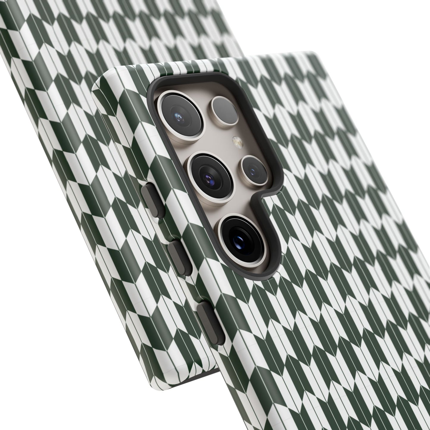 Green Harmony Geometric Phone Case – Durable, Slim, and MagSafe Compatible - JGUS