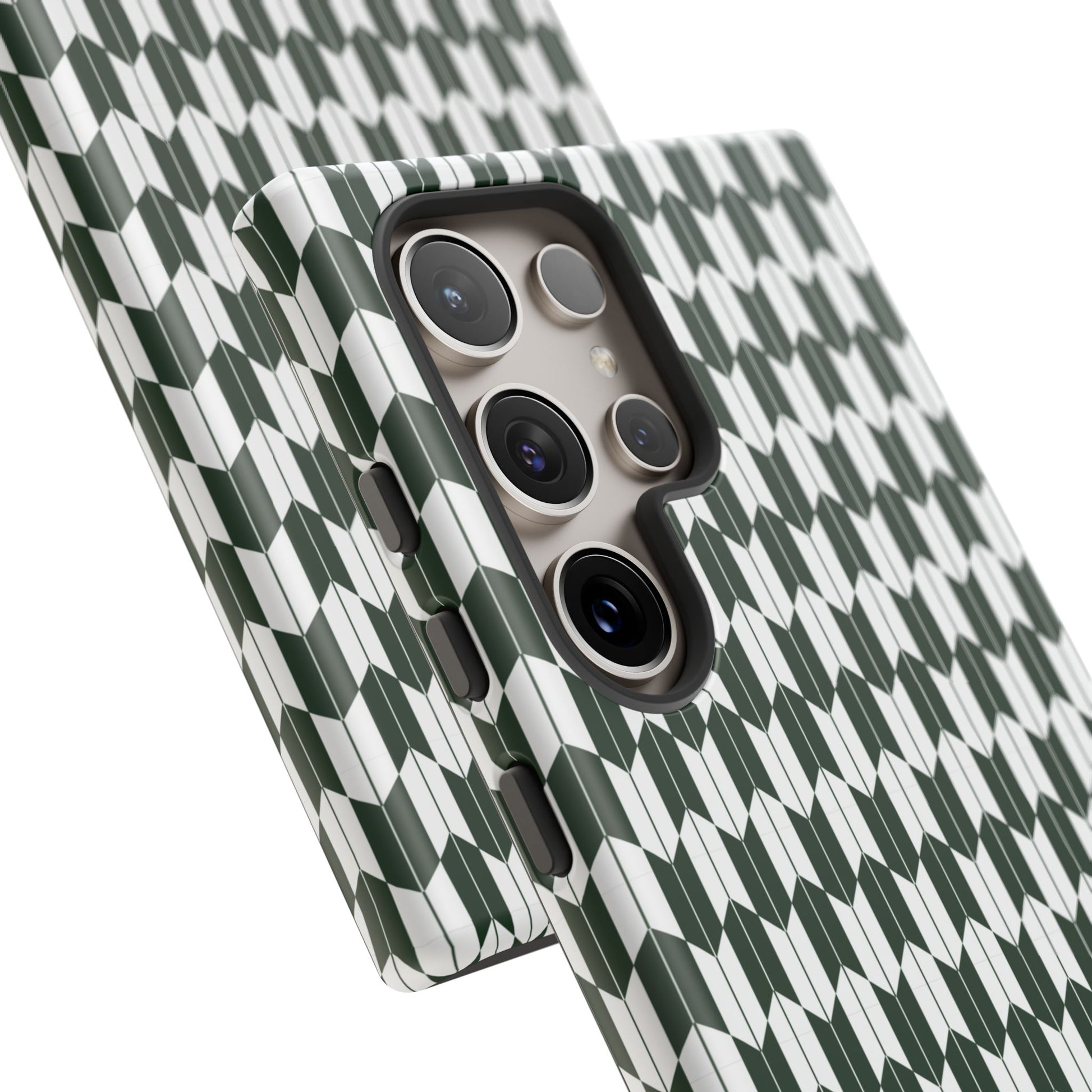 Green Harmony Geometric Phone Case – Durable, Slim, and MagSafe Compatible - JGUS
